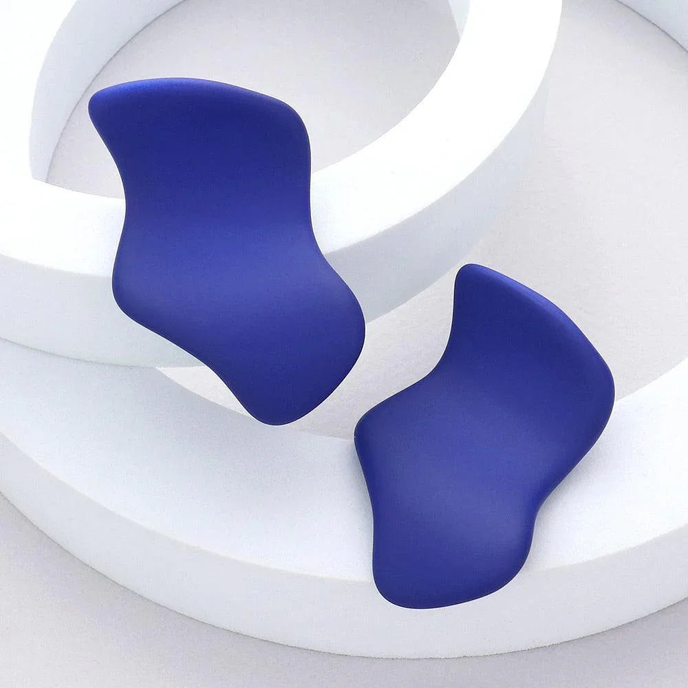Blue Colored Abstract Earrings - Jewelry Store by Erik Rayo