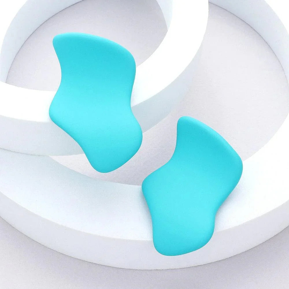 Blue Colored Abstract Earrings - Jewelry Store by Erik Rayo