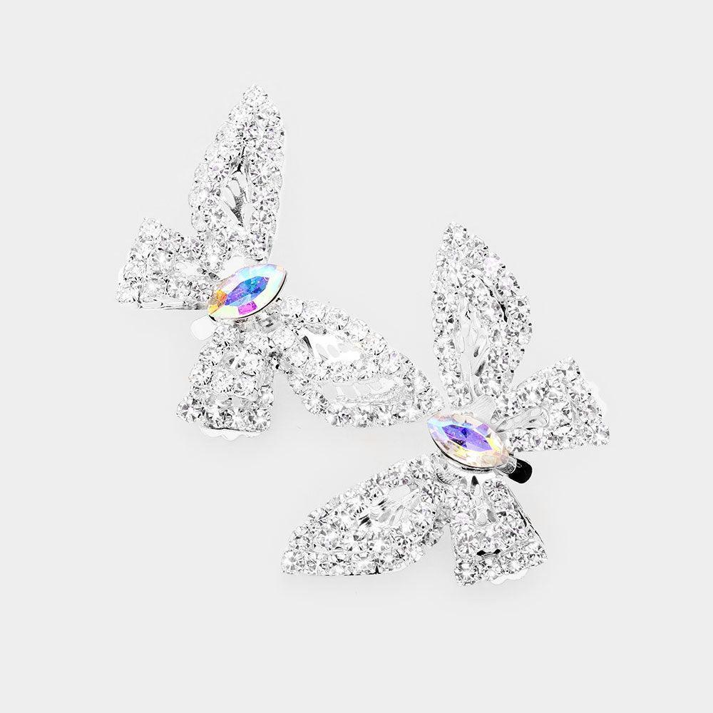 Rhinestone Butterfly Earrings - Jewelry Store by Erik Rayo