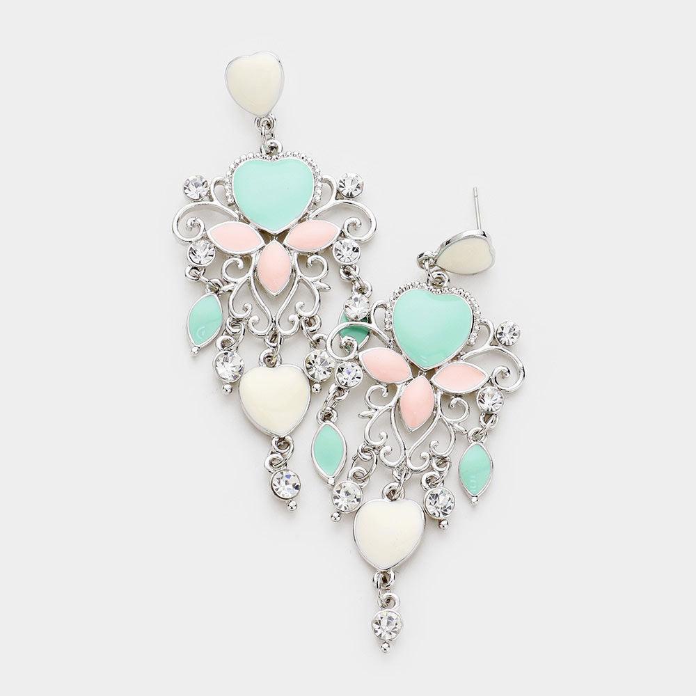 Heart Chandelier Earrings - Jewelry Store by Erik Rayo