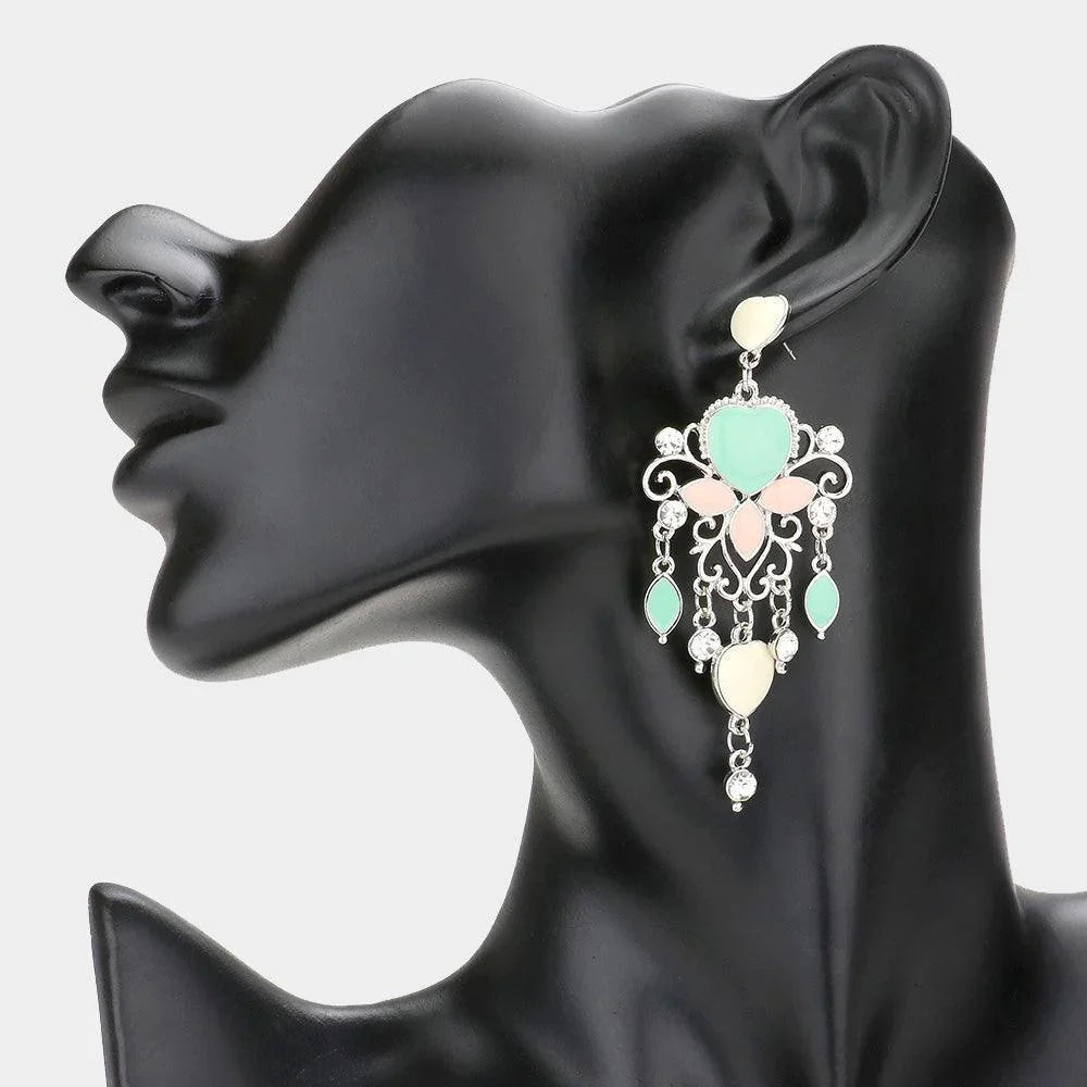 Heart Chandelier Earrings - Jewelry Store by Erik Rayo