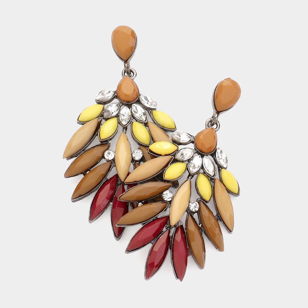 Marquise Stone Cluster Dangle Earrings - Jewelry Store by Erik Rayo