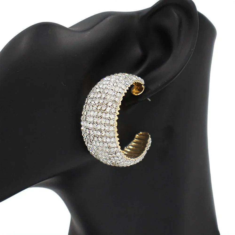 Gold Bling Hoop Earrings - Jewelry Store by Erik Rayo