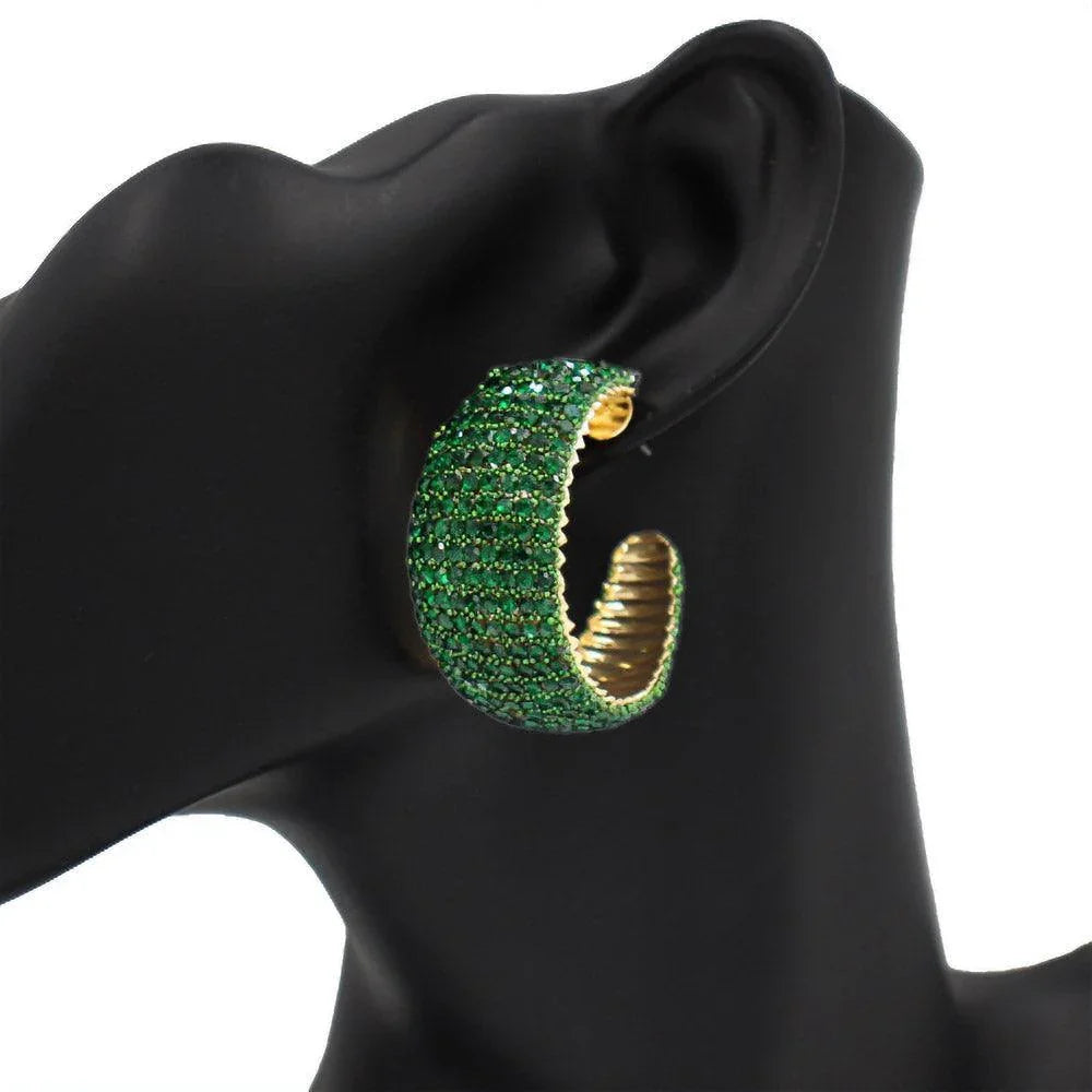 Gold Bling Hoop Earrings - Jewelry Store by Erik Rayo