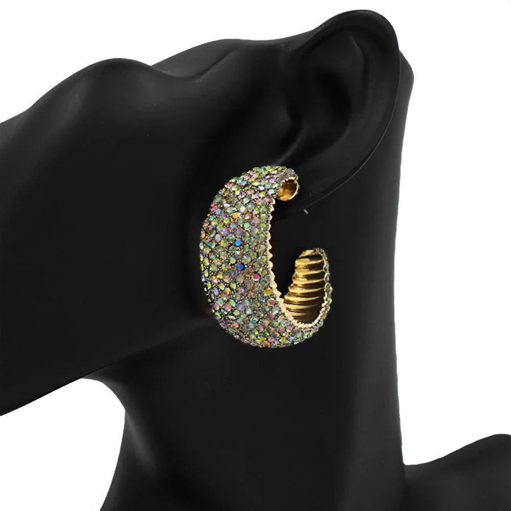 Gold Bling Hoop Earrings - Jewelry Store by Erik Rayo