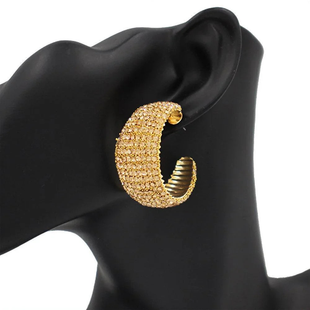 Gold Bling Hoop Earrings - Jewelry Store by Erik Rayo