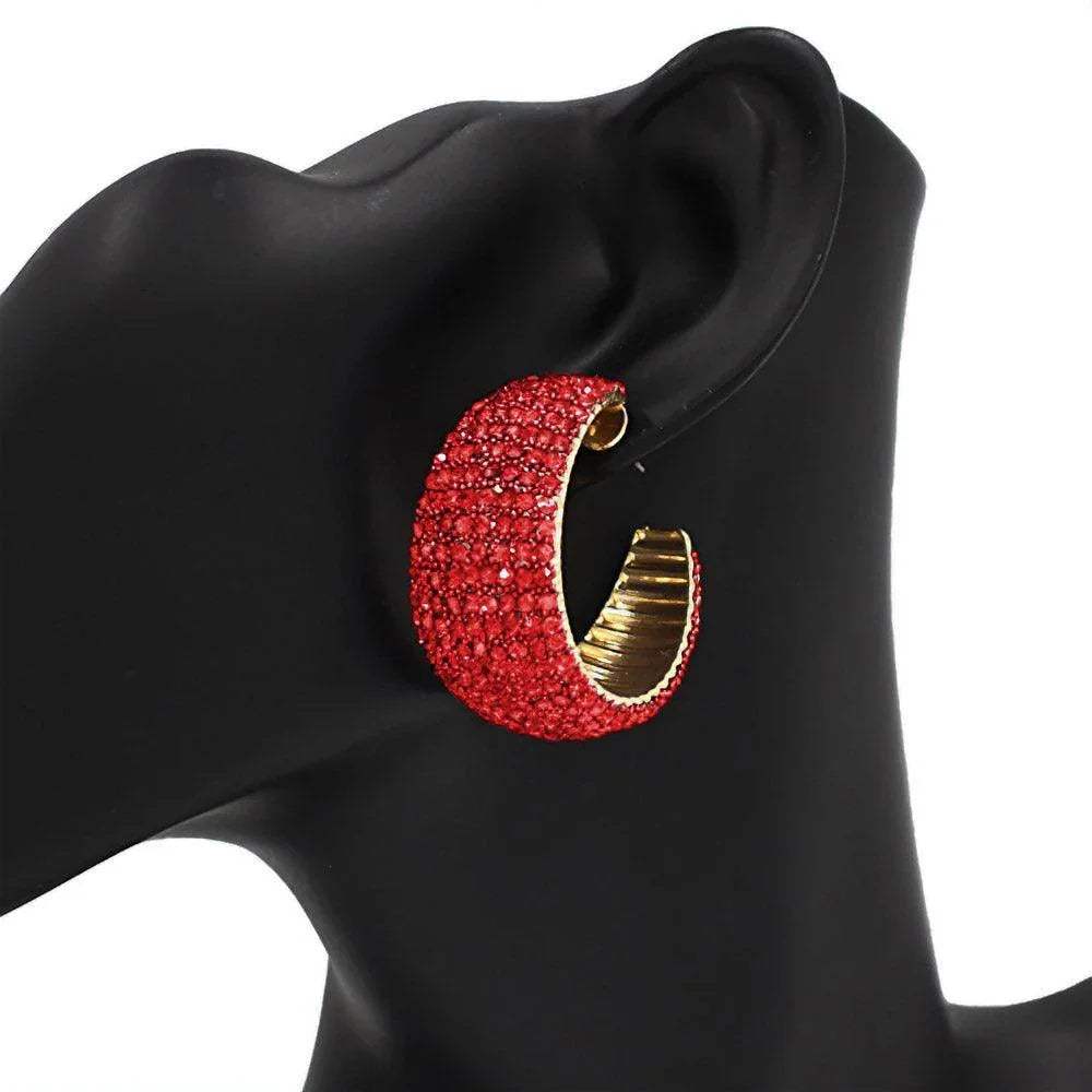 Gold Bling Hoop Earrings - Jewelry Store by Erik Rayo