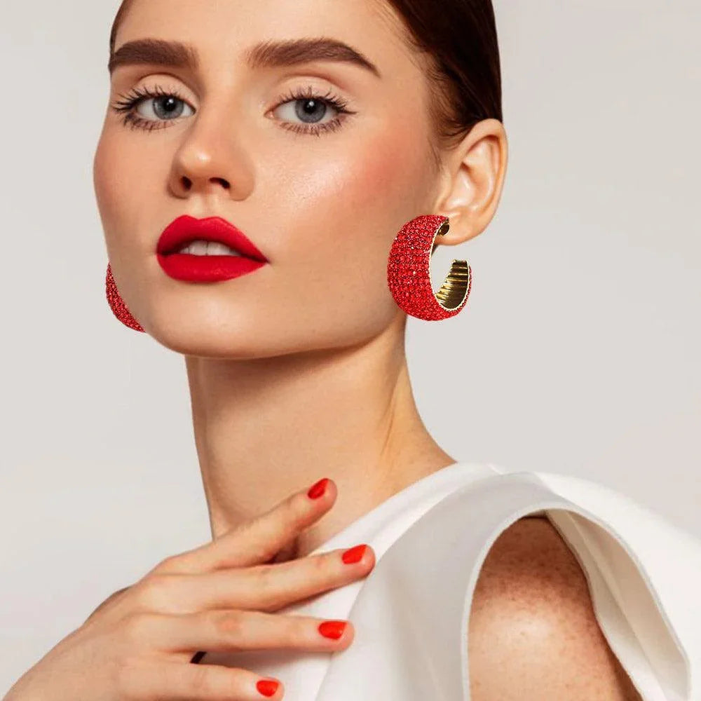 Gold Bling Hoop Earrings - Jewelry Store by Erik Rayo