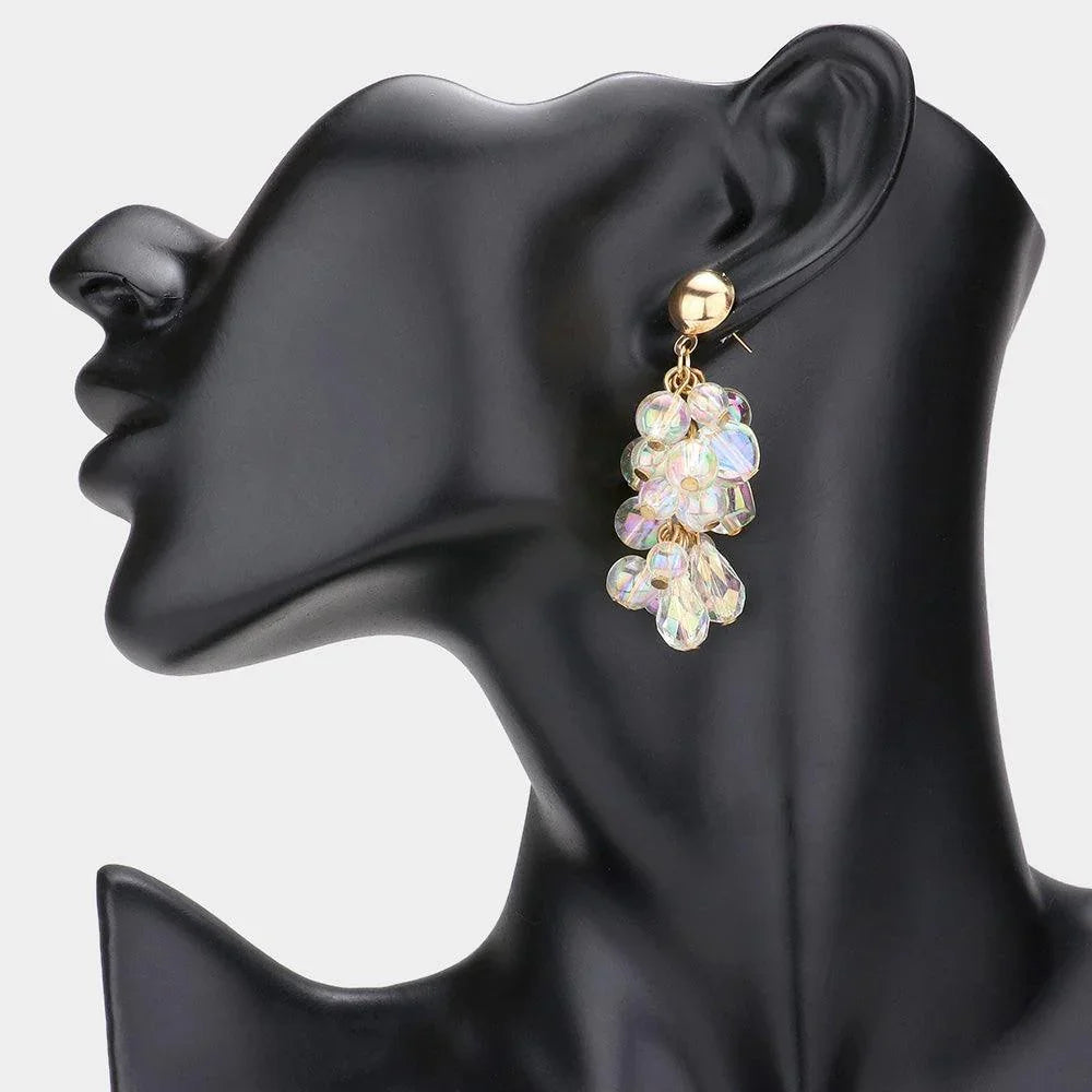 Lucite Ball Cluster Vine Dangle Earrings - Jewelry Store by Erik Rayo