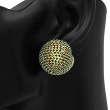 Load image into Gallery viewer, Gold Rhinestone Studded Ball Earrings

