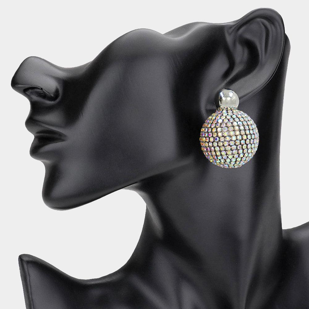 Bling Studded Ball Dangle Earrings - Jewelry Store by Erik Rayo