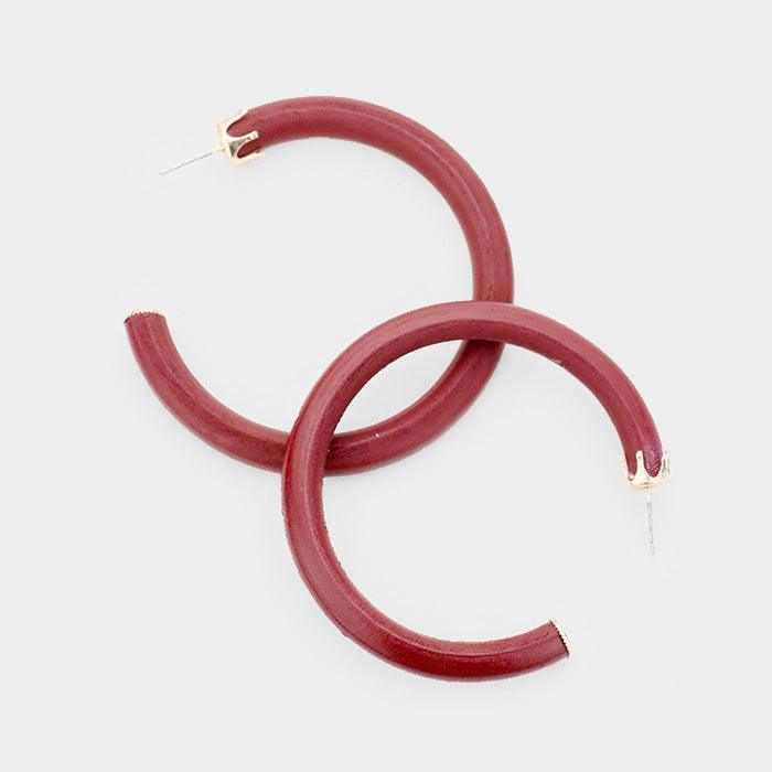 Gold Cut Out Round Wood Earrings - Jewelry Store by Erik Rayo