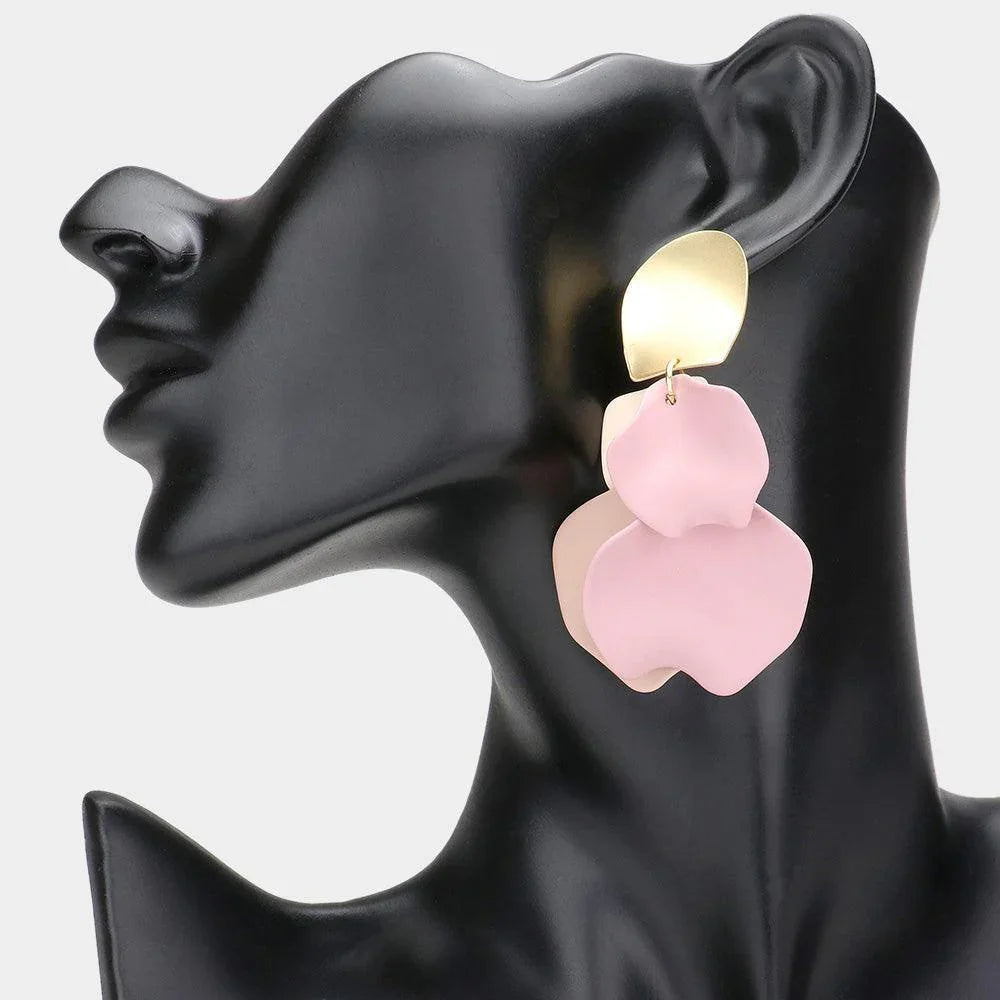 Colored Petal Cluster Dangle Earrings - Jewelry Store by Erik Rayo