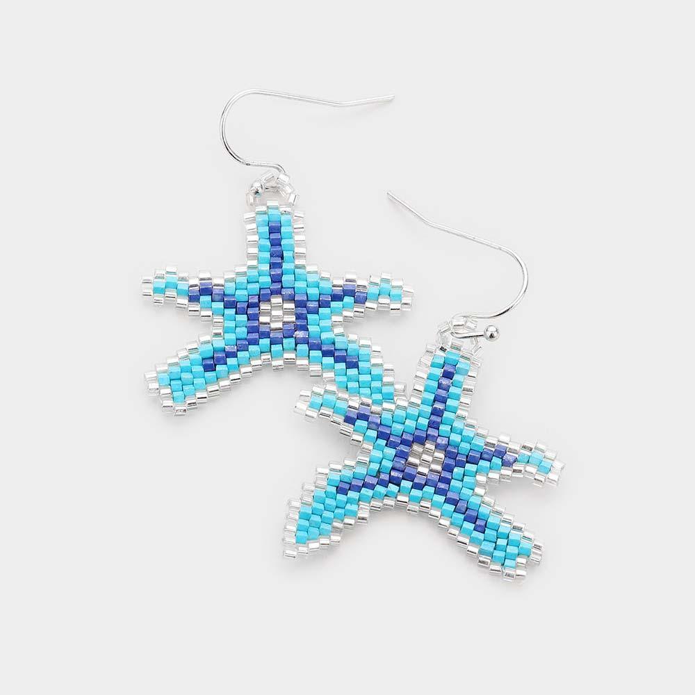 Blue Starfish Earrings - Jewelry Store by Erik Rayo
