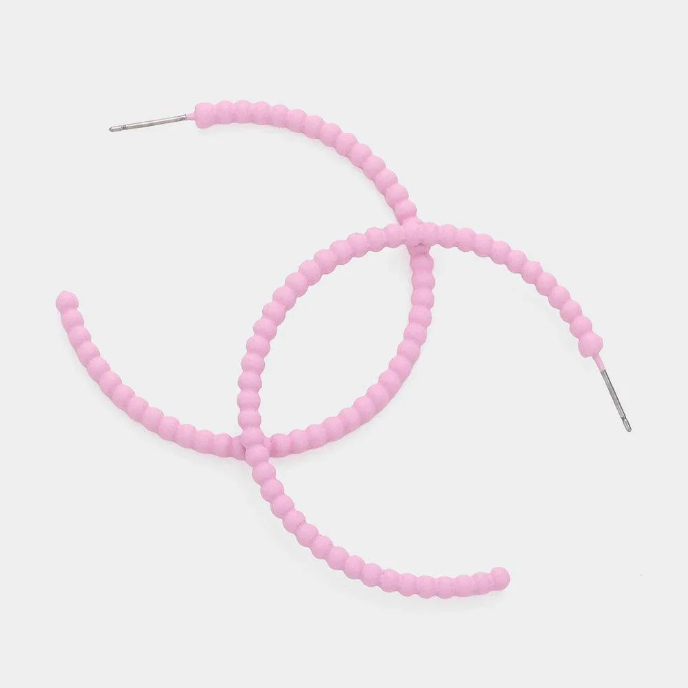Lavender Colored Bubble Hoop Earrings - Jewelry Store by Erik Rayo