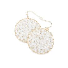 Load image into Gallery viewer, White Faceted Beaded Round Dangle Earrings
