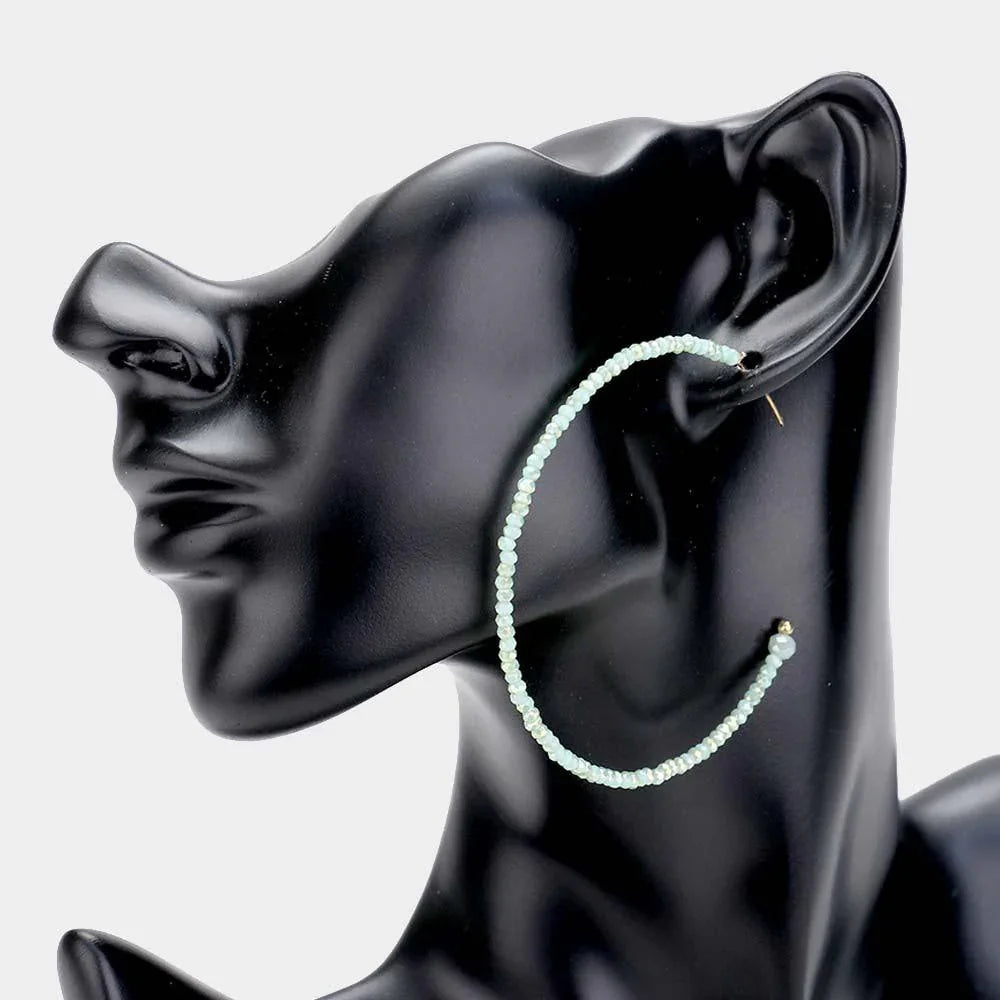Beaded Hoop Earrings - Jewelry Store by Erik Rayo