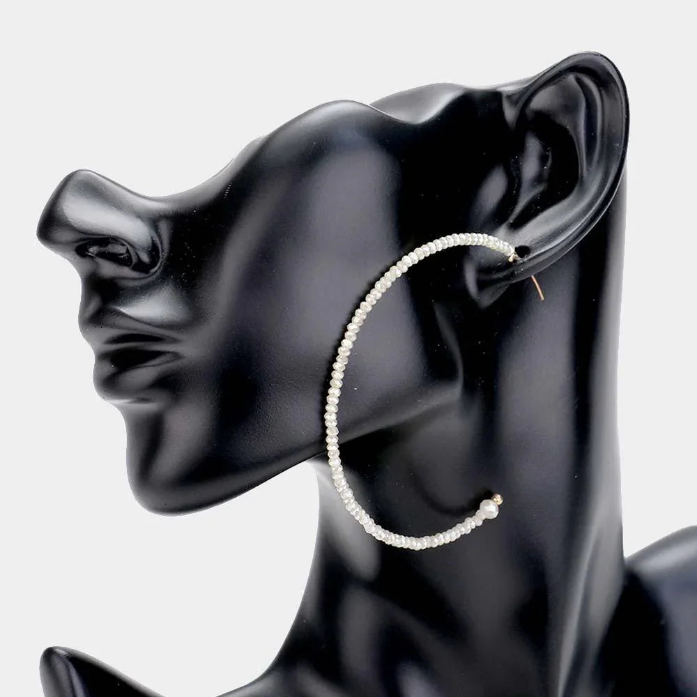 Beaded Hoop Earrings - Jewelry Store by Erik Rayo