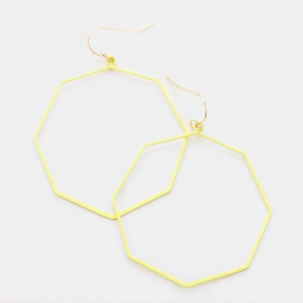 Yellow Colored Brass Metal Earrings - Jewelry Store by Erik Rayo