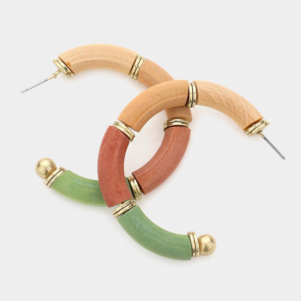Wood Hoop Earrings - Jewelry Store by Erik Rayo