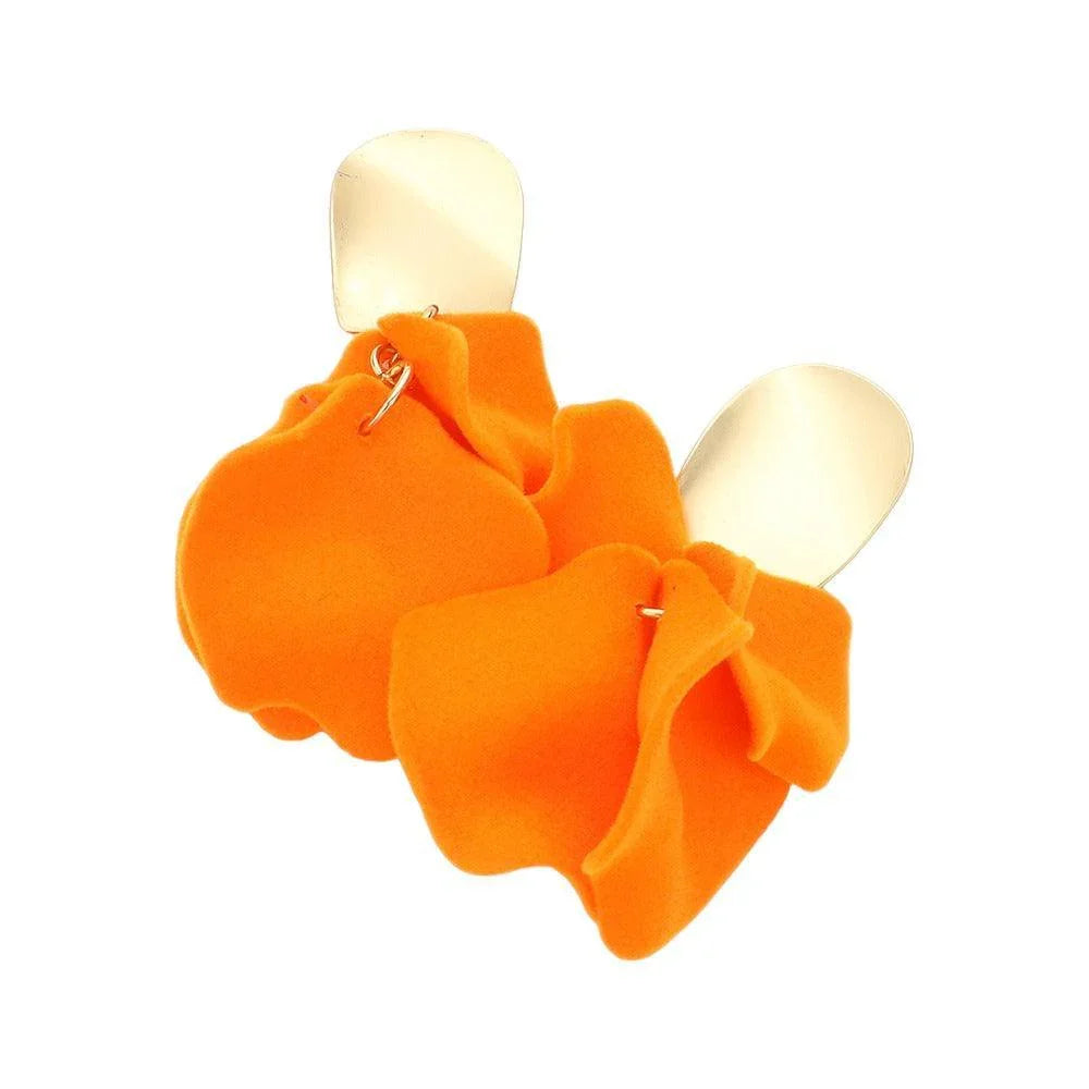 Velvet Petal Cluster Dangle Earrings - Jewelry Store by Erik Rayo
