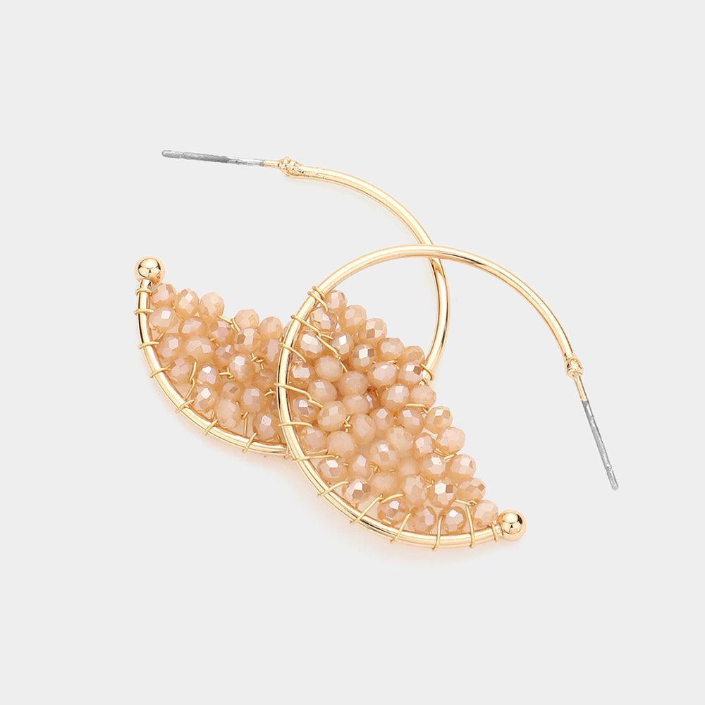 Faceted Beaded Hoop Earrings - Jewelry Store by Erik Rayo
