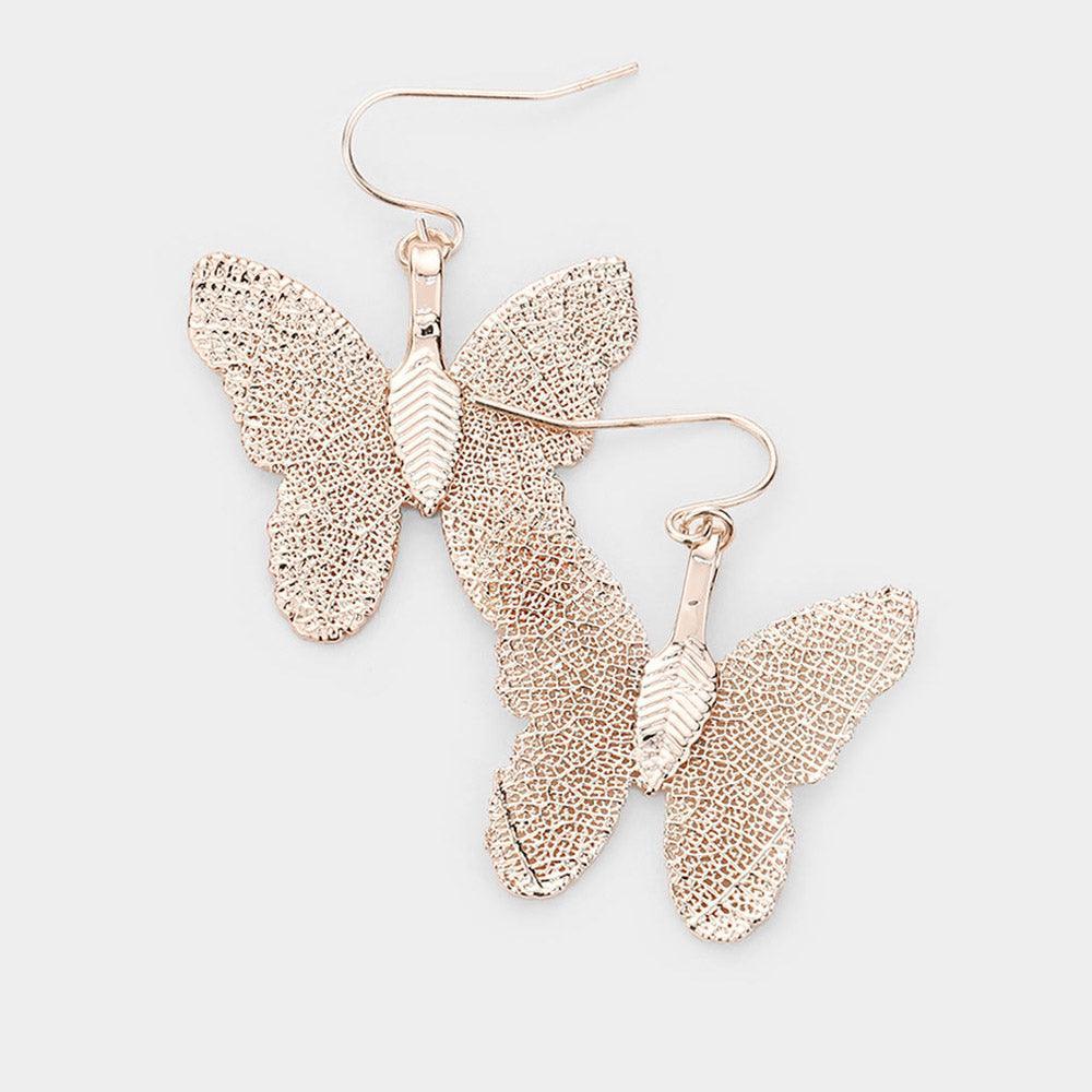 Silver Gold Dipped Sterling Silver Post Butterfly Earrings - Jewelry Store by Erik Rayo