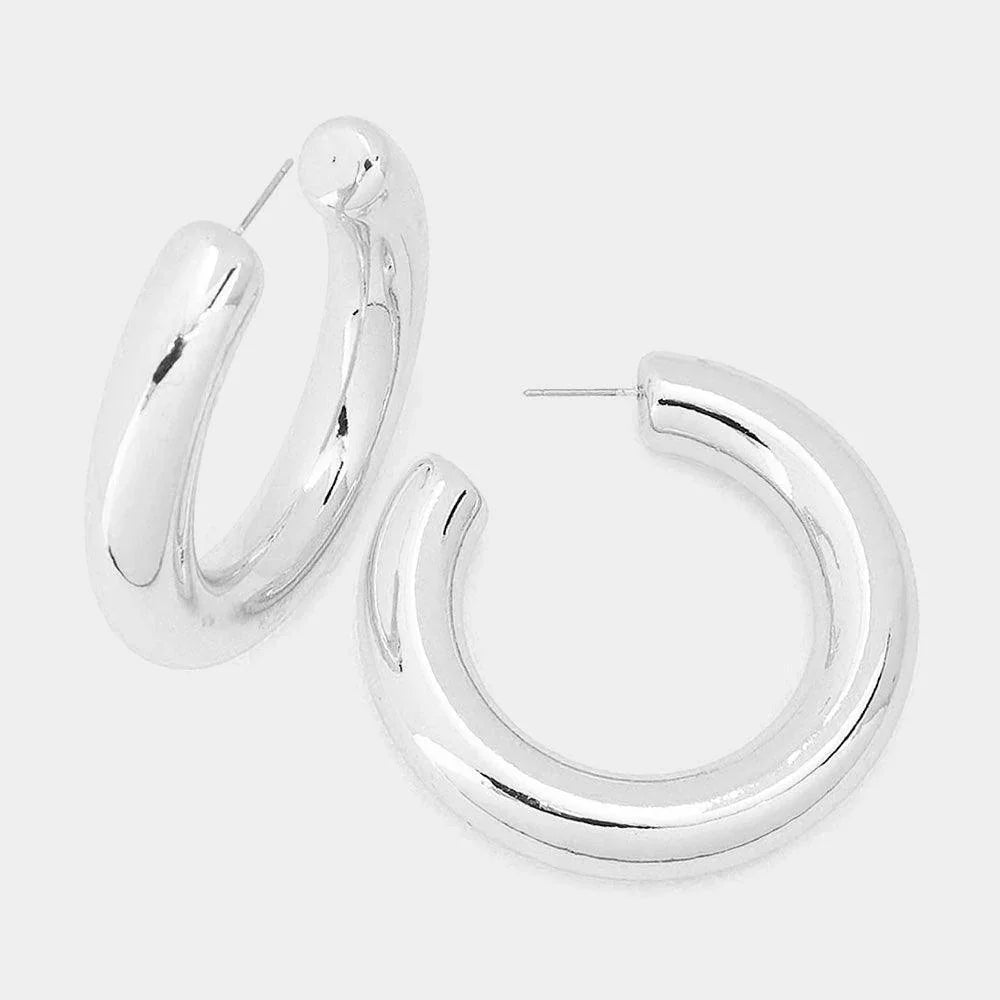 Thick Hoop Earrings - Jewelry Store by Erik Rayo