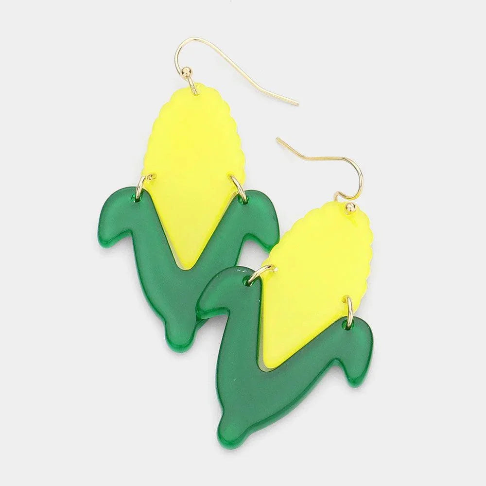 Lucite Corn Dangle Earrings - Jewelry Store by Erik Rayo
