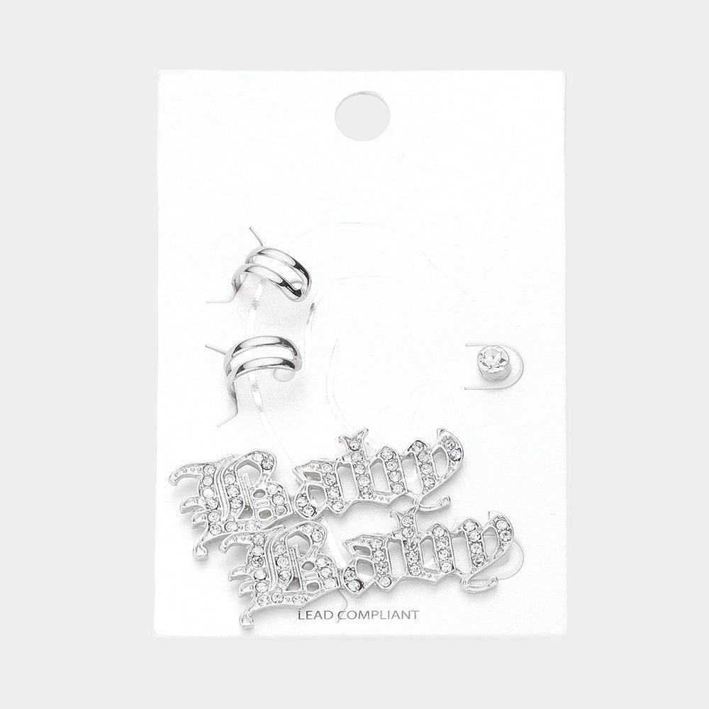 Clear 5PCS - Baby Rhinestone Ear Cuff Earrings - Jewelry Store by Erik Rayo