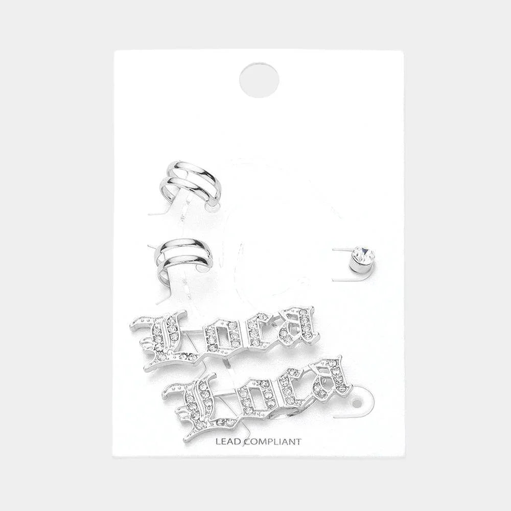 Clear 5PCS - Loca Rhinestone Ear Cuff Earrings - Jewelry Store by Erik Rayo