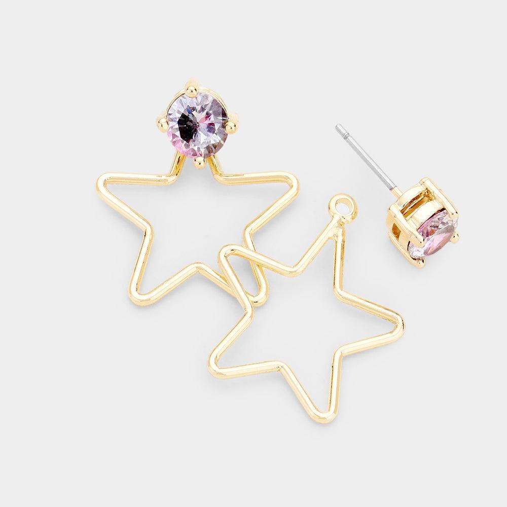 Gold Crystal Star Earrings - Jewelry Store by Erik Rayo