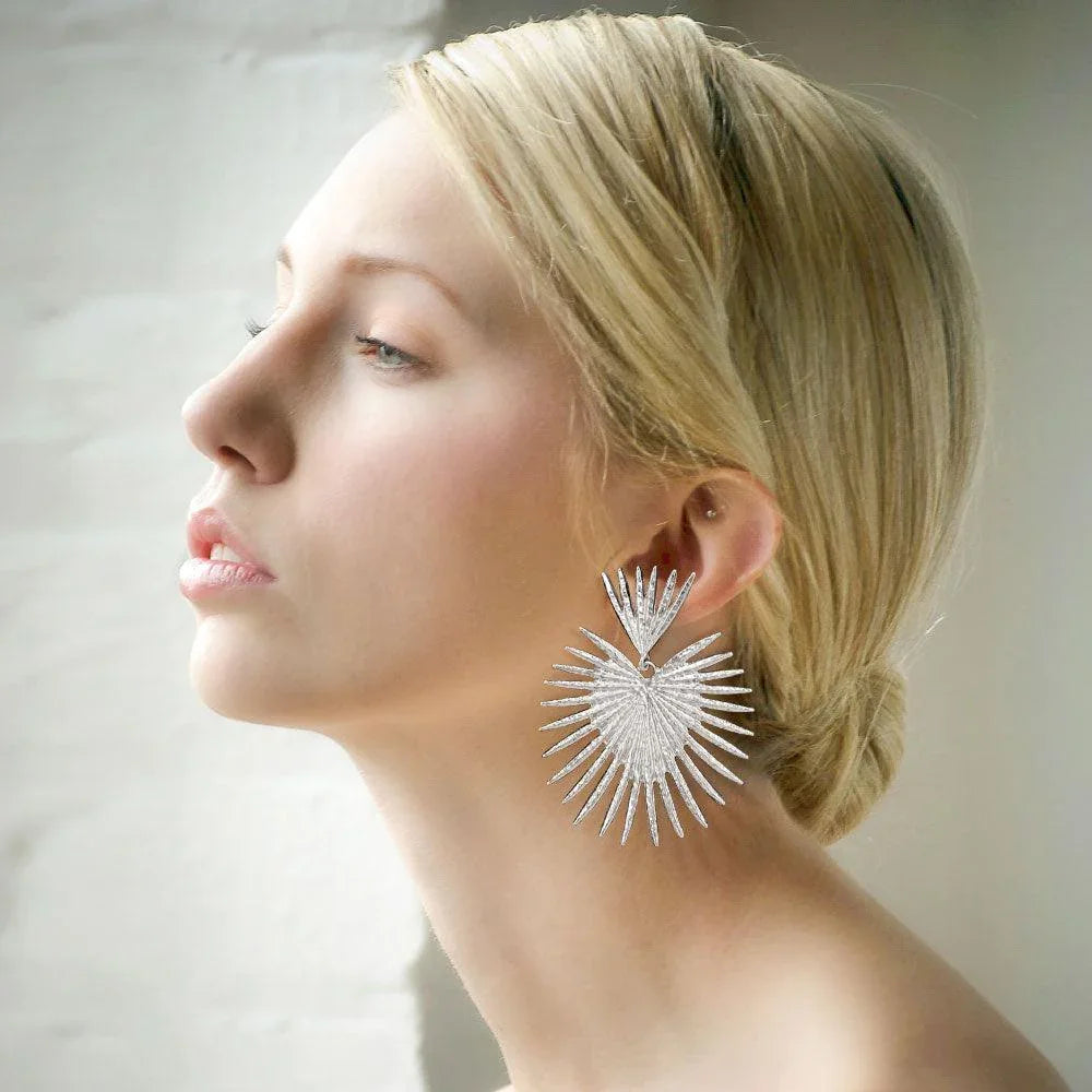 Abstract Spike Metal Dangle Earrings - Jewelry Store by Erik Rayo