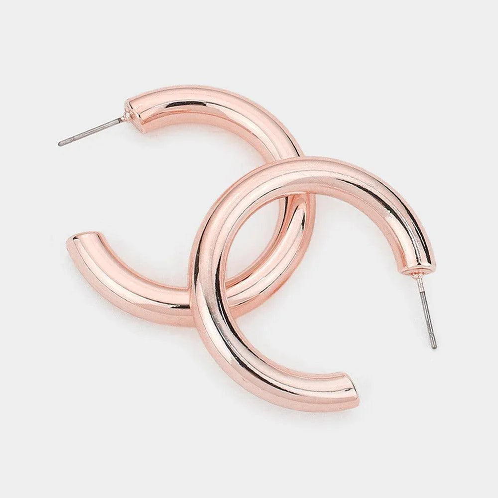 Pink Colored Hoop Earrings - Jewelry Store by Erik Rayo