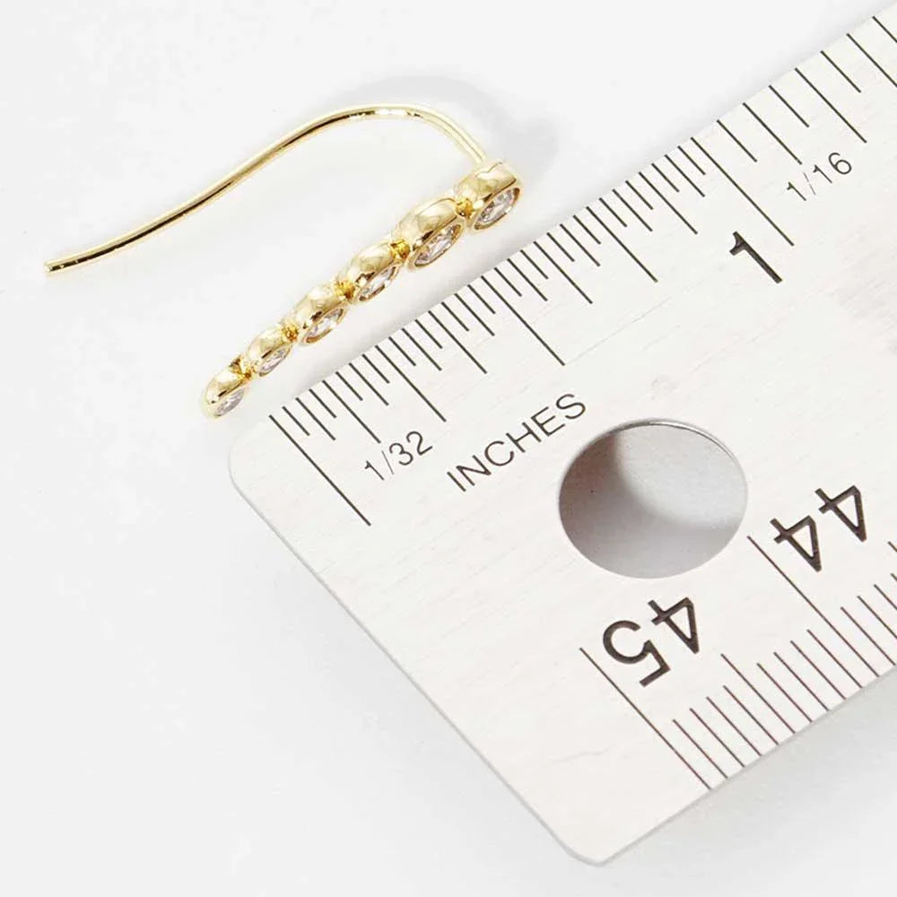 Gold Gold Dipped Cubic Zirconia Drop Earrings - Jewelry Store by Erik Rayo
