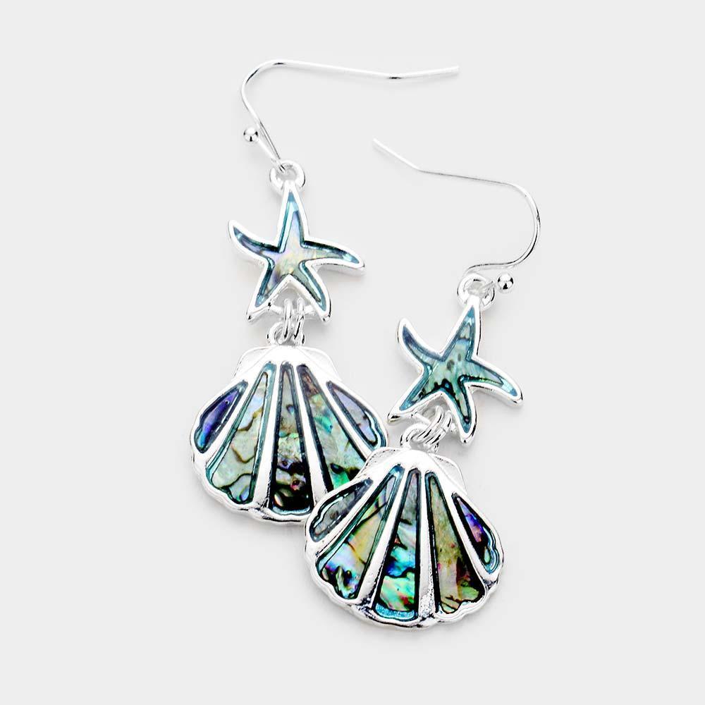 Abalone Shell Starfish Drop Earrings - Jewelry Store by Erik Rayo
