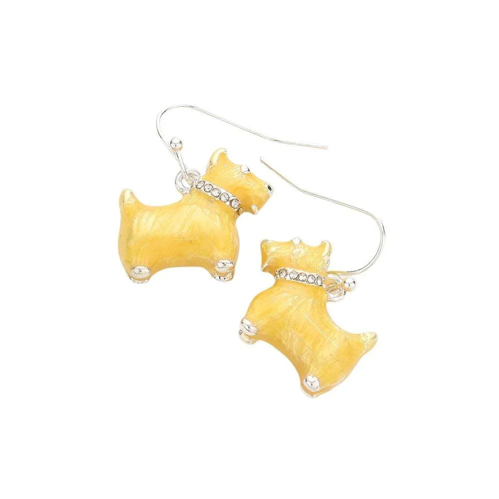 3D Dog Dangle Earrings - Jewelry Store by Erik Rayo