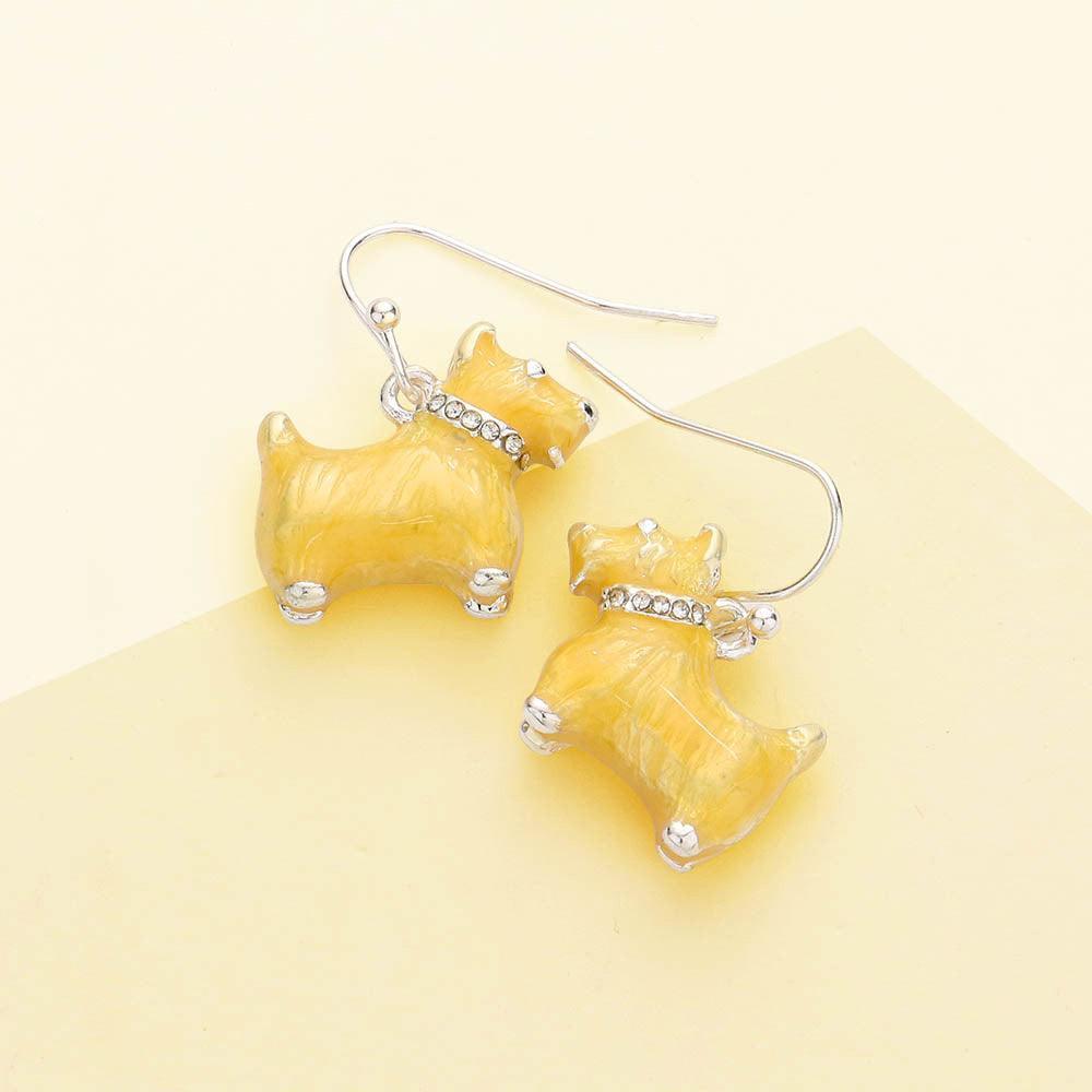 3D Dog Dangle Earrings - Jewelry Store by Erik Rayo