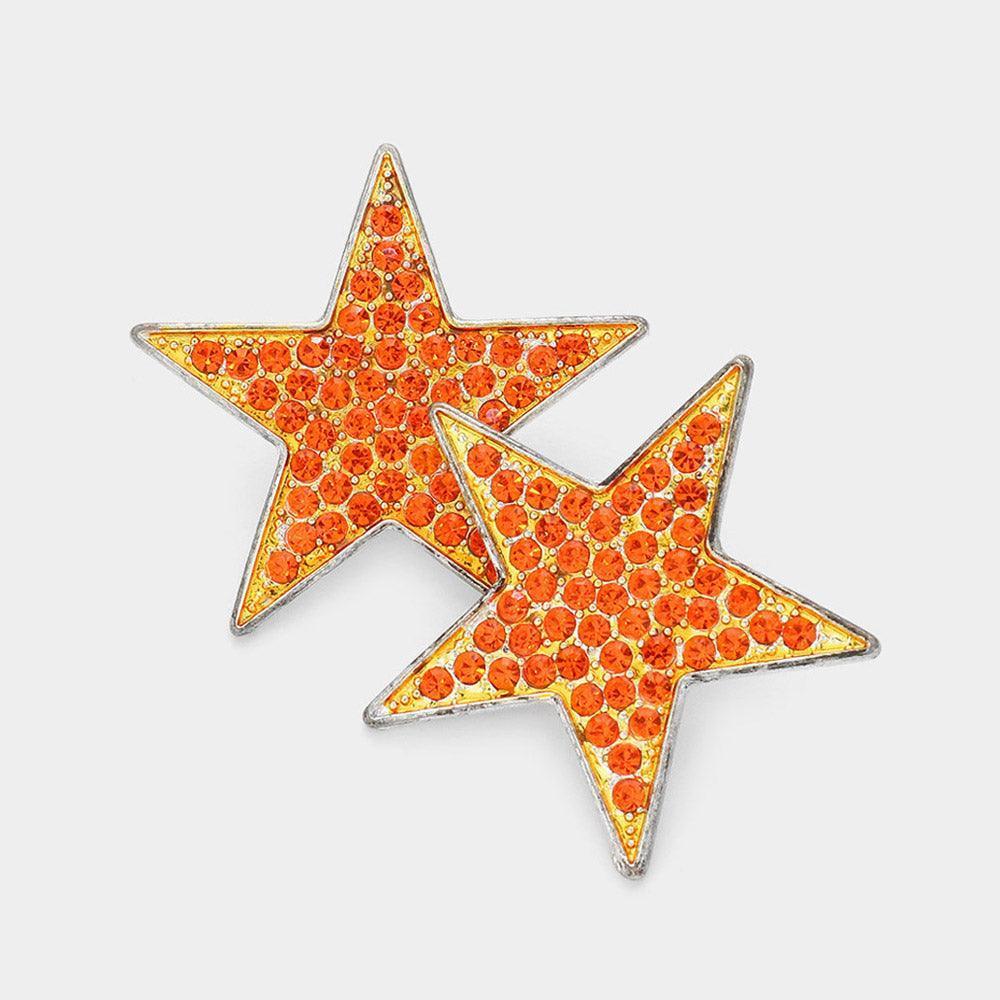 Crystal Pave Star Stud Earrings - Jewelry Store by Erik Rayo