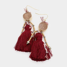 Load image into Gallery viewer, Boho Genuine Druzy Tassel Earrings

