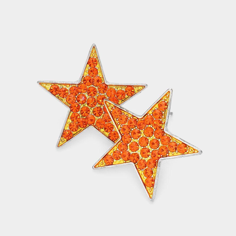 Crystal Pave Star Stud Earrings - Jewelry Store by Erik Rayo