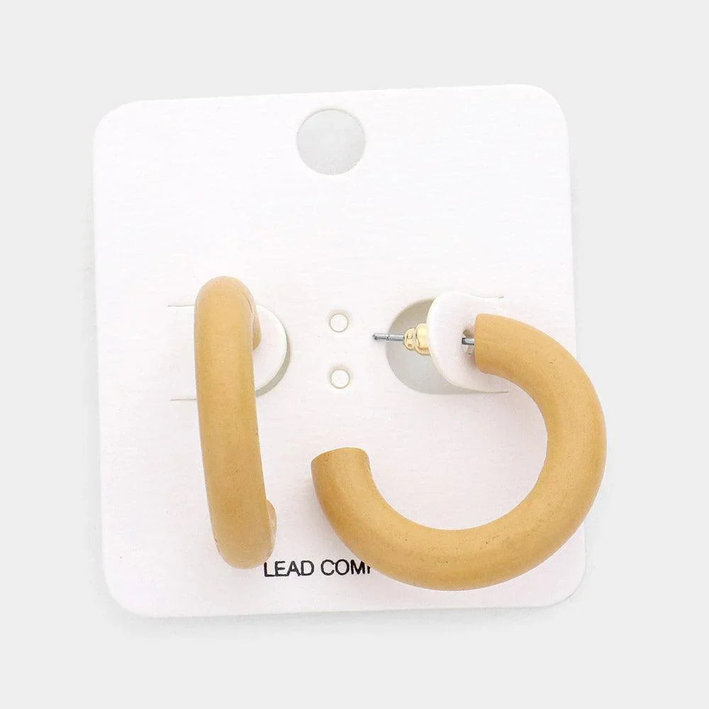 Wood Hoop Earrings - Jewelry Store by Erik Rayo