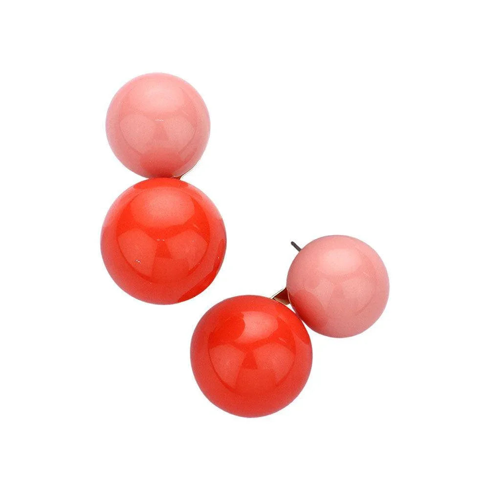 Double Resin Ball Earrings - Jewelry Store by Erik Rayo