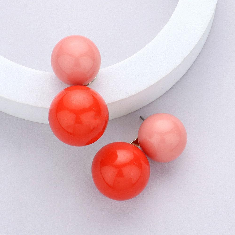 Double Resin Ball Earrings - Jewelry Store by Erik Rayo