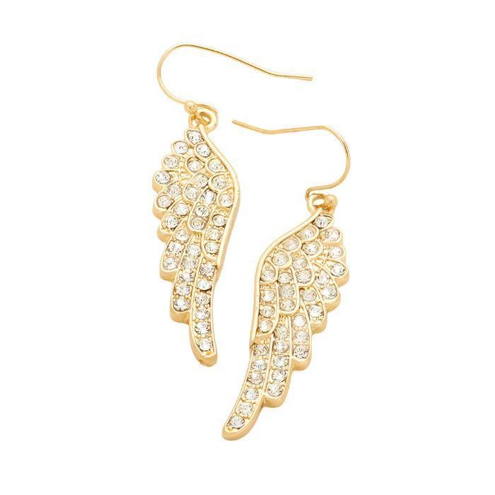Gold Pave wing earrings - Jewelry Store by Erik Rayo