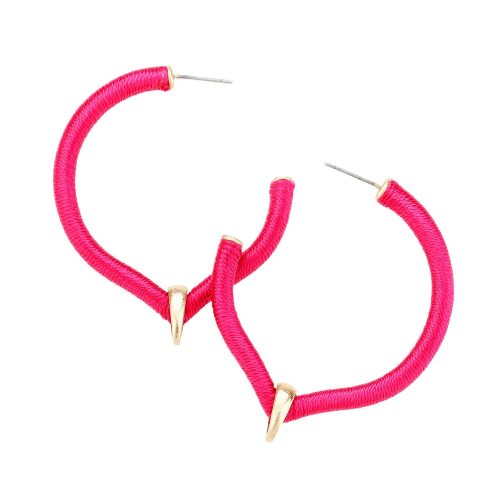 Gold Threaded Coiled Earrings - Jewelry Store by Erik Rayo