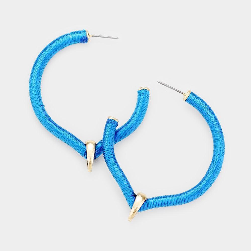 Gold Threaded Coiled Earrings - Jewelry Store by Erik Rayo