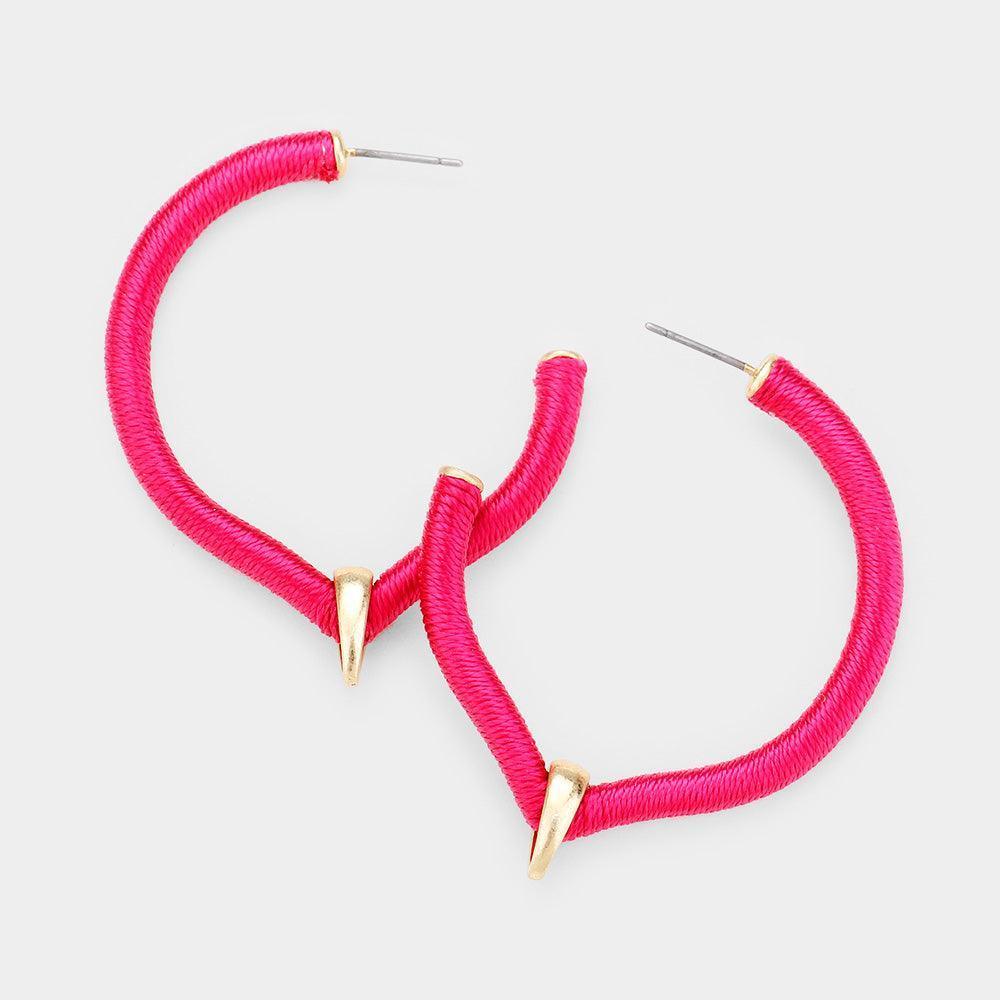 Gold Threaded Coiled Earrings - Jewelry Store by Erik Rayo