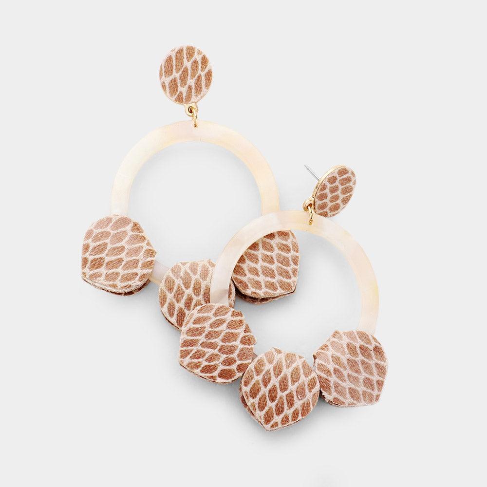 Animal Pattern Celluloid Acetate Earrings - Jewelry Store by Erik Rayo