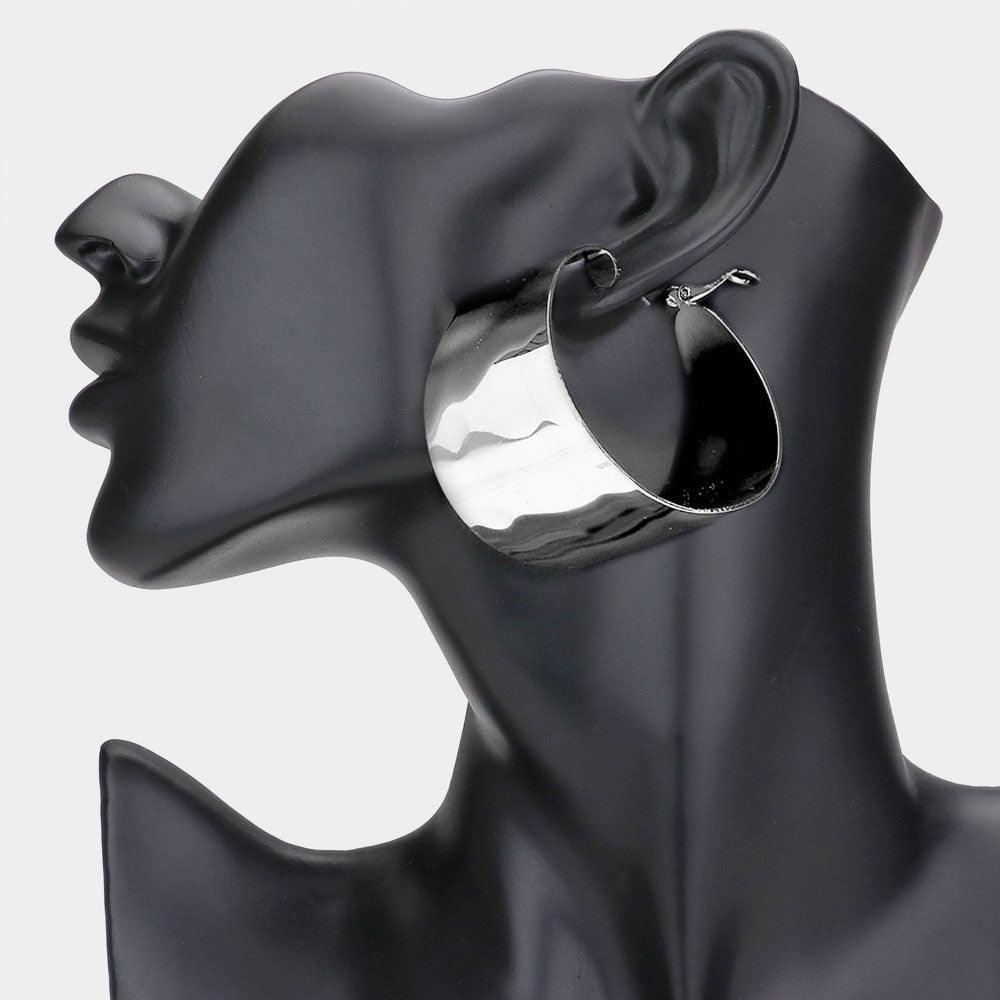 Bold Metal Hoop Earrings - Jewelry Store by Erik Rayo